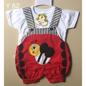 Unisex White Cotton Short Sleeve <b>Bodysuit</b> for Baby Boys and Girls Made in Vietnam Romper - Product Image 1