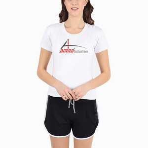 Ensemble décontracté à manches mi-longues, T-Shirts avec Shorts, tenue d'été, Service OEM pour femmes, séchage rapide - Product Image 1