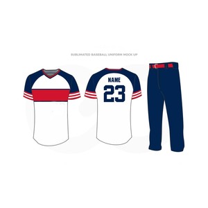 Uniformes de béisbol y softball para niños y niñas, conjuntos de uniformes deportivos con diseño impreso sublimado - Product Image 1