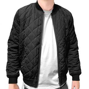 Bomber léger à doublure Orange, Bomber noir, vêtements d'extérieur, mode, chaud, col montant - Product Image 4