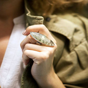 Bezel <b>Set</b> Phranite <b>Ring</b> Gemstone Jewelry Wholesale Women <b>Ring</b> - Product Image 1