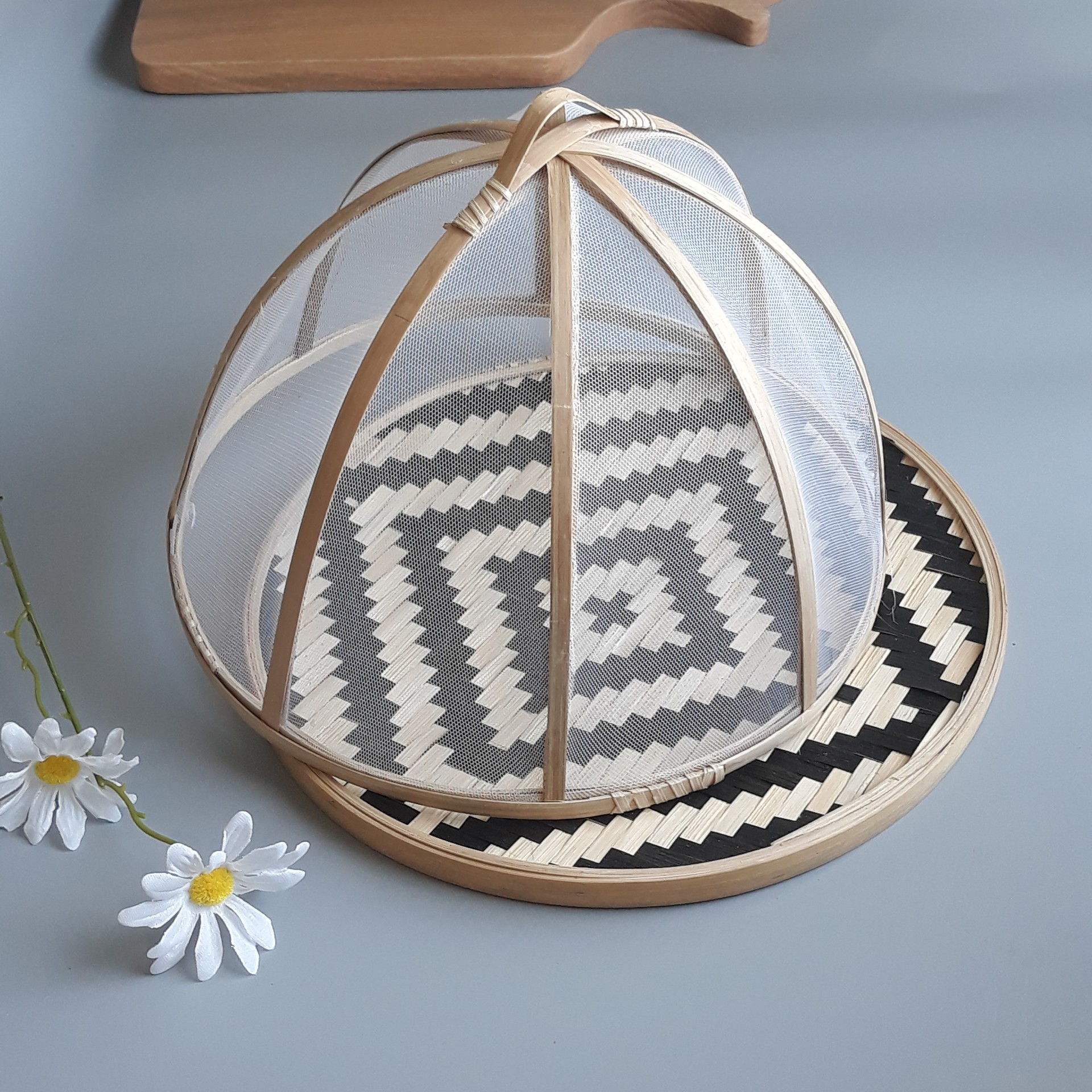 Натуральная круглая бамбуковая Крышка для еды