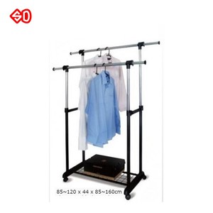 Séchoir à linge à 2 niveaux en tissu blanc pour intérieur - Product Image 2