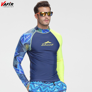 Chaleco de manga larga para hombre, camisa de compresión con estampado de sublimación, Rashie UPF50 +, resistente al cloro, para surf - Product Image 2