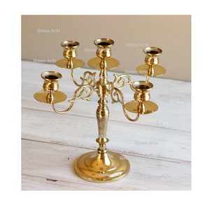 Set Of 2 Aluminium Gold Color Candelabra Customized Size And Shape Candelabra For Wedding And Home Decor - Product Image 3