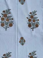 Nappe jetable haut de gamme indienne faite à la main, imprimée à la main avec motifs floraux, pour Noël et Halloween, 6/8 places