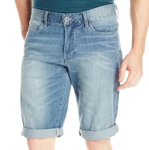 Chất Lượng Cao Denim Quần Short Nam Thẳng Bán Buôn Thời Trang Mùa Hè Dây Kéo Fly Slacks Denim Pant Mens Quần Short Jean Giản Dị