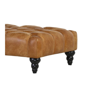 Genuine Leather Chesterfield Ottoman <b>Sofa</b> Solid Wood Modern European Design Home Decor Luxury Living Room Extendable Park - Product Image 2