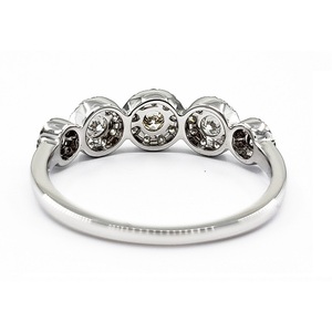 Offres Spéciales classique cluster 18k solide or blanc 100% diamant naturel bague de fiançailles bague de mariage pour les femmes - Product Image 3