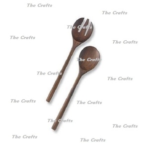 Juego de Cubiertos de Madera de Diseño Fantástico, Color Marrón, Juego de Cuchara y Tenedor de 2 Piezas, Juego de Cubiertos de Alta Calidad - Product Image 1