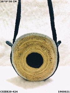 New Collection Handmade Cotton Jute Bags | Ladies Handcrafted Designer Jute Cotton Shoulder Bags - Product Image 3