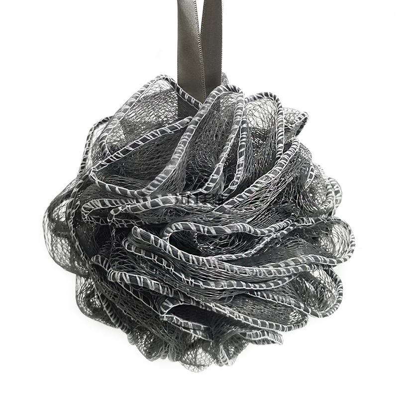 Оптовая продажа, сетчатая черная губка для душа, губка для ванны из бамбукового угля для отшелушивания тела