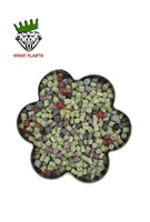 Résine plastique HDPE recyclée LDPE LLDPE Scrap Grade Granules de couleur mélangée pour l'emballage Application