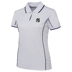 Mesdames personnalisées pour polo avec passepoil contrasté et panneau Vêtements de travail tricotés avec bord de manche contrasté pour le sport et le travail - Product Image 1