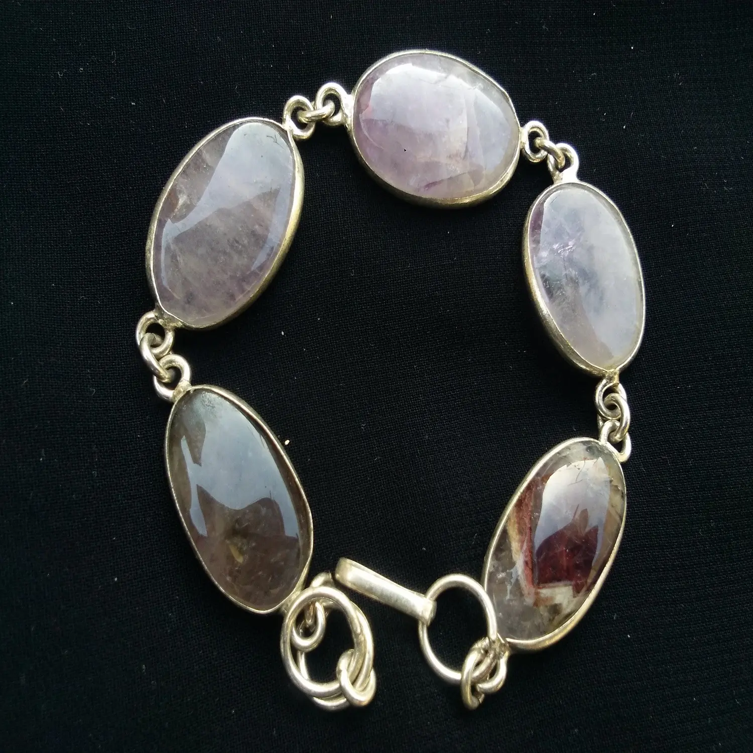 Natural crystal wholesale Gemstones Amethyst Silver Electroplated Bracelet Beautiful super Quality