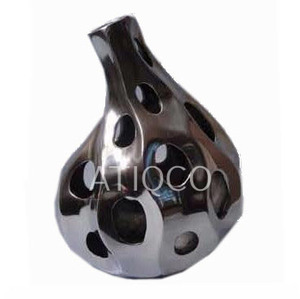 Indian Sand-Cast Modern Aluminum Flower <b>Vase</b> <b>Unique</b> Coastal Design Style Floor <b>Vase</b> - Product Image 1