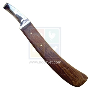 Instrumento veterinario de acero J2 de alta calidad, cuchillo de pezuña de fabricación profesional, mango de madera para ganado, vaca, caballo, superventas - Product Image 1