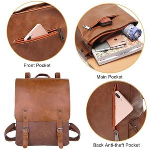 Export Selling Light <b>Weight</b> Stylish Cowhide Genuine Brown Leather useful <b>backpack</b> for Men & Women - Product Image 3