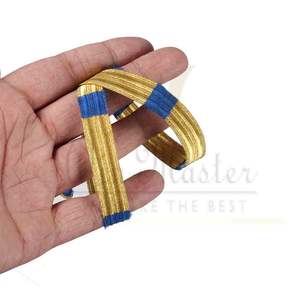 Dentelle tressée fantaisie or clair 10mm | Rubans de médaille de couleur et de taille personnalisés à vendre - Product Image 5