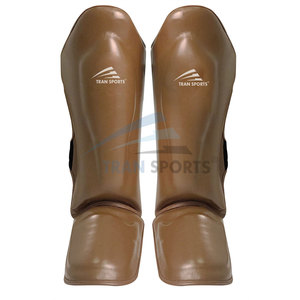 Espinilleras de cuero para hombre de alta calidad, equipo protector de boxeo y lucha para piernas, protectores y calentadores de piernas - Product Image 5