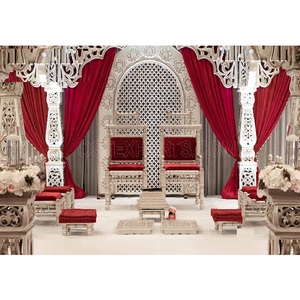 Décor de mandap indien, chaises de cérémonie de mariage, ensemble de meubles de mandap Sankheda pour mariage hindou, chaises de mandap Sankheda pour mariage aux États-Unis - Product Image 1