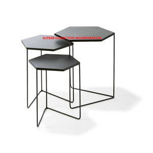 Coffee Nesting Home <b>Decor</b> <b>Table</b> With Metal Top for Bedroom OEM Suppliers - Product Image 2