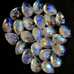Piedra lunar CAMBIO DE Color Multi-fuego forma de pera piedra preciosa suelta cabujón liso pulido para la fabricación de joyas Natural 5mm-10mm - Product Image 3