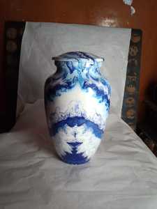 Brassworld India Urna de aluminio con acabado de mármol Suministros funerarios - Product Image 6