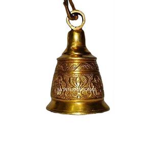 ระฆังโลหะดีไซน์นูนสำหรับงานศิลป์อินเดีย,ระฆังแขวนทองเหลืองสำหรับตกแต่งงานแต่งงานงานสวดมนต์วัด - Product Image 2