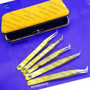 Pointed Stainless Steel <b>Rainbow</b> Color Eyelash Extension Tweezers / Amazing Plasma Black Russian Volume Extension Tweezers Custom - Product Image 5