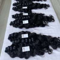 Extensions de Cheveux Humains Vierges Bruts 100% Naturels, Tissage à la Machine, Cheveux Indiens de Temple, Vente Chaude, Fournisseurs