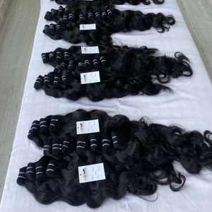 Mechones de pelo ondulado/rizado birmano sin procesar, 100% sin procesar, grado 12A, cabello humano virgen birmano, oferta - Product Image 4