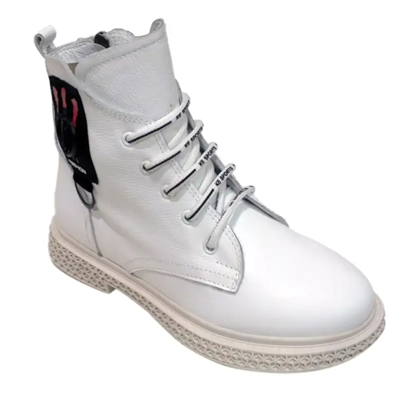 Женские кожаные ботинки на шнуровке, белые дизайнерские ботинки из искусственной кожи, мотоциклетные ботинки для верховой езды, стильные зимние ботинки до щиколотки