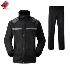 2023 polyester enduit PU unisexe imperméable vêtements de travail 2 pièces Durable sûr imperméable imperméable pantalon de pluie costume - Product Image 1