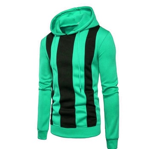 Sudadera con capucha para hombre, talla grande, estilo urbano, con rayas, de forro polar, con bloques de color y gráficos. - Product Image 4