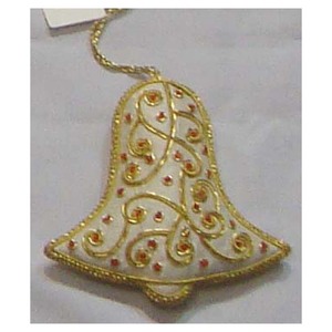 Christmas Hanging Ornament Embroidery Work Fine Bell Shape Item - Product Image 1