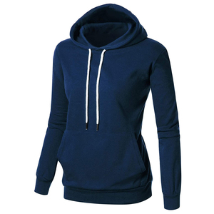 Sweat-shirt à capuche long en molleton 100% coton, bicolore, tendance streetwear, imprimé personnalisé sur le devant, pour l'hiver - Product Image 2