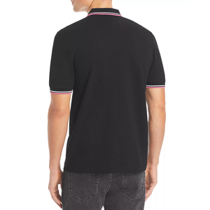 Camiseta Polo negra de diseño personalizado OEM, recién llegada, para hombres/niños, 100% algodón Pique, tela de alta calidad. - Product Image 4