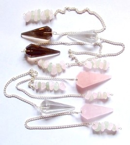 Buy Online Mix Quartz 12 Faceted Cips Pendulums : Mix Quartz 12 Faceted Cips Pendulums for Sale - Product Image 1