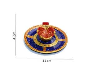 Diya-artesanías de Metal para Pooja, accesorios y decoración de templo, regalo empresarial indio hecho a mano, esmalte - Product Image 3