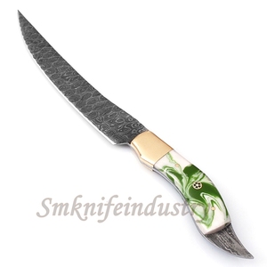 13 Inches New Style Custom Hand Forged Damascus Fillet Chef knife With leather Sheath cover (smk1637) - Product Image 3