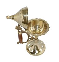Quemador de Incienso de Lámpara Mágica Vintage, Quemador de Bakhoor Hecho a Mano, Elegante Accesorio de Mesa para Spa, Meditación y Aromaterapia