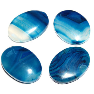 Cabujones ovalados de ónix azul, cabujones ovalados de ónix Azul, en venta - Product Image 1