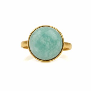 Bague d'éternité Boho en argent Sterling 925 faite à la main Amazonite pierre précieuse diamant finition vermeil coupe lisse pour femmes filles exclusive - Product Image 3
