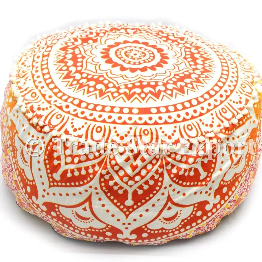 Mandala Seduta Sbuffi Arazzo da Terra In Tessuto Cuscino Pouf Copre Indiano Pouf Pouf Della Copertura