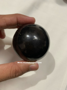Vente en gros de sphères de shungite noire polie de qualité supérieure MUNTAHA AGATE, 40-55 mm, matériau cristallin de protection énergétique, maison, bureau - Product Image 5