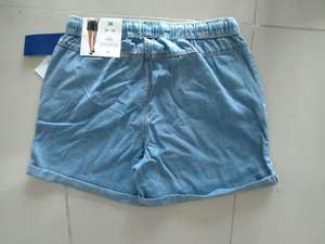 <span class=keywords><strong>Bermuda</strong></span> Estivi Sexy da <span class=keywords><strong>Donna</strong></span> in Denim di Cotone Traspirante Tinto in Capo con Elastico in Vita Casual Comodi BD Stock - Product Image 4