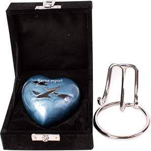 Hermosa urna de corazón de latón, suministros funerarios al por mayor para el servicio conmemorativo del bebé - Product Image 5