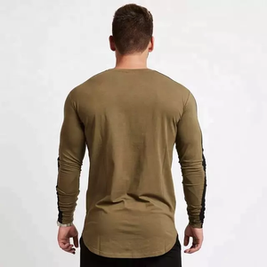 Vente directe d'usine personnalisé hommes grande taille T-Shirt de gymnastique coupe musclée à manches courtes tissu de jersey respirant Techniques lavées - Product Image 2