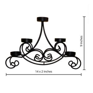 Metal Stand Glass Cup <b>Tealight</b> Candle <b>Holder</b> for Central or Side Tables Living Room and Home Decoration or Gifting - Product Image 3